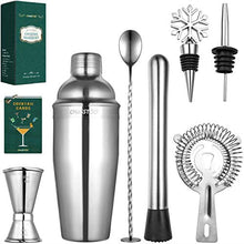 Wenzhihua Set di Miscelazione per Cocktail Cocktail Shaker Set 750ml Acciaio Inossidabile Cocktail Mixer 8 Pz Home Bartender Kit Strumenti per Bar Professionali Bere BevandeStrumento A Barre