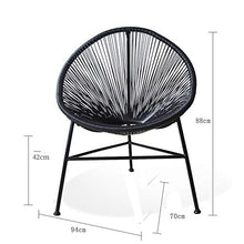 WNN-URG Sedia da Salotto/Grande Sedia a Sdraio da Interno/Esterna/Sedia Esterna/per Bistro/a terrazza URG (Color : Black Chair {One})