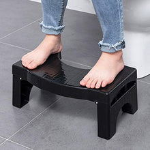 Yuanu Sgabello WC Antiscivolo Collapsable Passo Occupazione Aiuto al Bagno Portatile Bagno Poggiapiedi per Migliorare Il Movimento Intestinale Allevia Costipazione E Gonfiore Nero