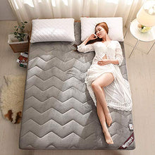 Materasso Futon Topper Piano Cuscino per Dormire Tappeto Pieghevole Spesso Giapponese Pieghevole Morbido,Camel,150 * 190cm/59 * 75inch