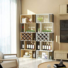FPigSHS Porta Bottiglie da Vino Cantinetta per Vini Vetrinetta Vetrina Armadio divisorio Espositore a Terra Scaffale a Muro Multifunzione Contatore Bar da Soggiorno Soggiorno Cantina