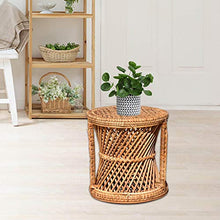 Phrat Sgabello per fiori in rattan intrecciato, per interni in rattan, supporto per piante e balconi, decorazione