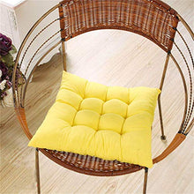MissZZ Cuscini per sedie Comodi e addensati con Lacci, Cuscino Quadrato Antiscivolo Cuscini per Ufficio Facili da Pulire Cuscini da Ufficio per Interni e Esterni Imbottiti-Gialli 38x38 cm (15x15 po