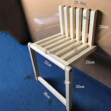 Folding Chairs Sedie Pieghevoli, sgabelli per Scarpe a Parete, sgabelli da Bagno, sgabelli da Doccia, sgabelli da Bagno in Legno massello, occupano Meno Spazio e Possono sopportare 150 kg