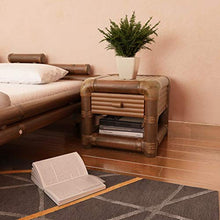 Tidyard Comodino Camera da Letto in bambù Marrone Scuro con Cassetto e Ripiano,Comodino in bambù,Comodino in Bamboo,Comodino Cameretta in bambù,Comodino Portaoggetti in bambù 45x45x40 cm