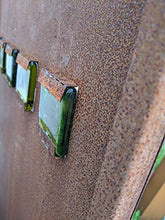 Zen Man – Paravento da Giardino in Metallo 1 mm con Decorazione in Vetro, Protezione da sguardi indiscreti, Realizzato a Mano, 032009-1 B75 x H150 cm