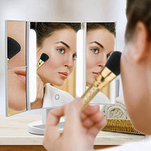 LBWARMB Trucco Specchio con luci Specchio per Il Trucco a LED W / 10X ingrandimento Vanity e Spazzola per Il Trucco Portatile Portatile, Specchio Illuminato da Daylight HD