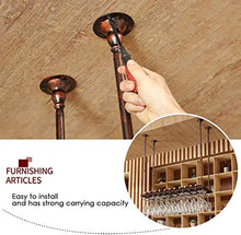JXXDQ Metallo Bottiglia di Vino Rack Calici di Vetro Rack Parete Pensili Vino [Altezza 25.6"-41,3" Regolabile] - Bronzo Telaio, 150 Cm (59") (Size : 120cm)