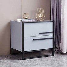 H-CAR Robusto Accent Table Comodino Mobili per la casa Camera da Letto 2 cassetti Comodino in Legno massello Armadio di stoccaggio Divano Tavolino Moderno Comodino A 50x40x50cm