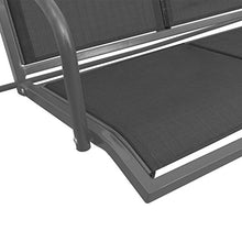 Tidyard Dondolo da Giardino, Dondolo 2 Posti Nero 178 x 112 x 155 cm