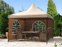 Quick-Star 2 pareti Laterali con Finestra in PVC 300 x 195 cm per Gazebo Sahara 3 x 3 m Parete Laterale Sabbia