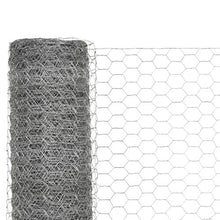 ghuanton Rete Metallica Acciaio Zincato 25x1,2 m Trama Esagonale Argento Articoli di ferramenta Barriere e recinzioni Pannelli per recinzioni