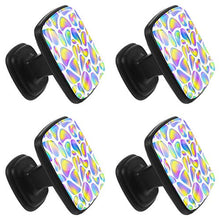 Vettore di gocce di liquido colorato Pomelli per Porta Set di 4 Pomelli per Mobili Manopole per Cassetti Cucina Armadio Vetro
