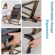 XLYYHZ Sedia Zero Gravity Sedie a Dondolo Giardino Esterno per Adulti Relax Comfort | Lettino da Giardino con poggiapiedi Regolabile e Schienale reclinabile | Sedia reclinabile Pieghevole per Sedia