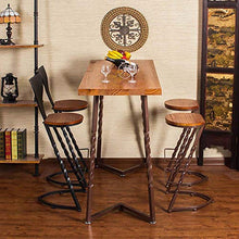Vintage Industriale Sgabelli Da Bar Altezza Del Contatore Sgabello Da Bar,Rotondo Sedile In Legno Agriturismo Sedie Da Pranzo,Telaio In Metallo Pub High Stool Sedia Per La Colazione Per Caffè Bistro