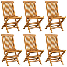 vidaXL Sedie da Giardino Cuscini Verde Brillante 6 pz Massello di Teak