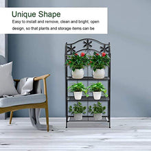 CHHD Supporto per Piante, scaffale Multifunzione in Metallo a 3 Livelli Supporto per Fiori Scaffale per libreria Scaffale per scaffali Organizer per Ufficio in casa Soggiorno Bagno, 58