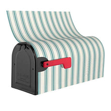 Classic Ticking Stripe Pattern Verde e Crema Design Unico Magnetico Casella Postale Copre Casella Postale Copertura per Giardino Yard Decor Dimensioni Standard 51x48 Pollici