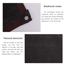 HTL durevole 12-Pin Shading Net, 90% tasso di ombreggiatura, utilizzato per isolamento termico, raffreddamento, protezione solare del balcone, cortile, tetto, nero, 6 m x 7 m