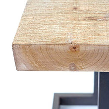 Sgabello tavolino HWC-A15 Legno di Pino Metallo 32x36x48cm