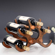 WUYANJUN Household Creative 6 Bottiglie di portabottiglie in Legno Massiccio, Materiale in Legno Massiccio-Resistente-Facile da smontare, Adatto per posizionare Vino Rosso, Decorazione Domestica.