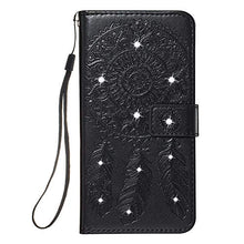 GIMTON Cover Galaxy A80, Antiurto Custodia in PU Pelle con Slot Carte e Cinturino da Polso per Samsung Galaxy A80, Magnetico Cover di Portafoglio, Nero