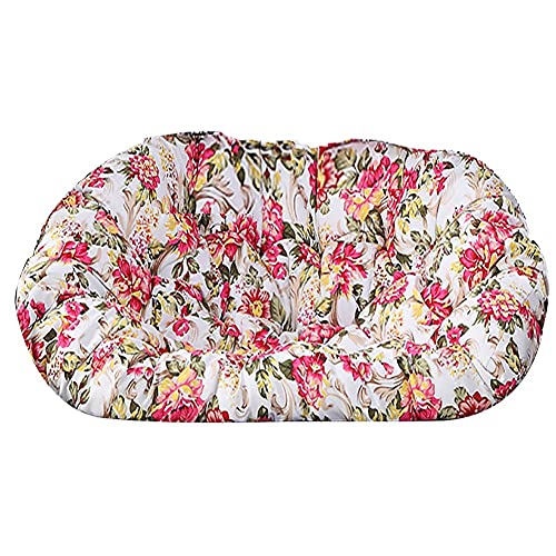 Yxxc Cuscino per Poltrona Papasan Spesso a Due posti, Cuscino per Sedia a Sdraio per Amaca Appeso Comfort Waterpoof Cuscino Rimovibile per Patio Esterno Interno Grande Fiore Rosso 150x110 cm