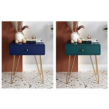 XM&LZ Nortico Ferro Divano Tavolini Laterale,Piccolo Legno Comodino per Camera da Letto,metà-secolo Comodino con Cassetti Comodini Camera Armadietto di Stoccaggio