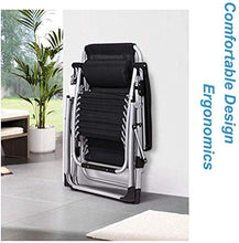 Sedie da giardino reclinabili Sedie a sdraio in metallo resistenti Reclinabili per il comfort degli adulti Relax | Sedie a sdraio portatili da esterno a gravità zero per portico da campeggio grigio