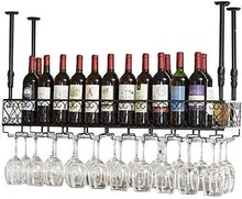 Classico Parete industriale montato Loft metallo di rettangolo bottiglia di vino |CALICE Rack Bar Shelf appendere le decorazioni di 8 ~ 36 del calice del vino rack for ristoranti altezza regolabile 30