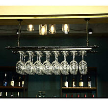 JHGJBJ Metallo cremagliera del Vino, cremagliera Hanging Bicchiere di Vino con Bottiglia di Vino di Valle, Altezza Regolabile 30-60cm (Size : 60x30cm)