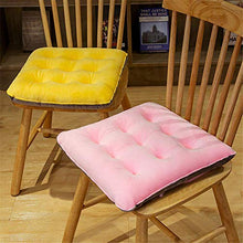 JSMY Set di 2 Cuscini di Seduta con Cinghie Coprisedile in Velluto per Interni ed Esterni(Rosa,Quadrato 40x40 cm)