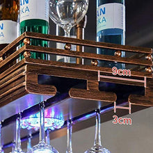 FGDSA Mensole galleggianti Portabottiglie in Legno massello Portabottiglie per Vino Portabottiglie per Bicchieri da Vino Capovolto Portaoggetti Retro per casa (Dimensioni: 60 cm)