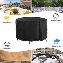 YLKCU Fodere per mobili da Giardino Rotonde 130x71 cm, Fodere per mobili da Esterno per Tavolo Impermeabile, Fodere per Patio, Fodere per Tavolo da Giardino Antivento, Anti-UV, Resistent