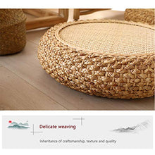 LTINN Cuscino per Sedile Piatto Imbottito, Traspirante e Ecologico, Cuscino in Tatami Intrecciato a Mano Ideale per Zen, Pratica Yoga o Meditazione del Buddha