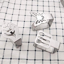 Wacemak1r - Clip per tovaglia a forma di cuore, in acciaio inox, per ristorante, feste, picnic, buffet, 4 pezzi