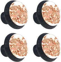 Modello di stampe leopardo Pomelli per Porta Set di 4 Pomelli per Mobili Manopole per Cassetti Cucina Armadio Vetro