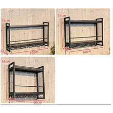 PZW Semplice e Creativo Portabottiglie Nordico Appeso a Parete in Legno Ferro Mensola a Muro Portabottiglie Portabottiglie Portabottiglie Portabicchieri Vino Portabicchieri AltoA