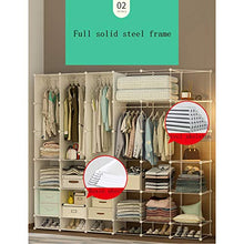 ZWYSL Appendiabiti Portatile Cabina Armadio Componibile Scatola Portaoggetti in Plastica Facile da Assemblare Cabinet in Plastica di Alta qualità (Size : 14 Doors B)