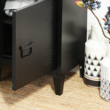 Comodino per camera da letto, armadio basso in acciaio, tavolino per soggiorno, armadietto per casa, ufficio, 40 x 30 x 57 cm, nero