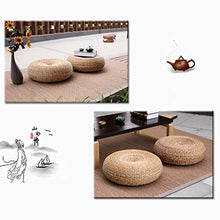 Tatami-Cuscino per sedile piatto in paglia lavorata a mano,Giardino Sala da pranzo Decorazioni, realizzato a mano,cuscino per yoga, cuscino da meditazione per la casa All'aperto Facile da trasportar