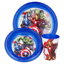 Set Stoviglie Servizio Da Tavola Per Bambini 3 Pezzi Con Piatto, Ciotola E Bicchiere Easy 260 ml In Confezione Regalo | Avengers Rolling Thunder