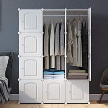 ClothHouse Scarpa Armadio Bianco Rack Ripostiglio Vestiti di Stoccaggio con Copertura Facile da Montare Impilabile