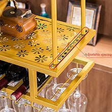 Oro Appesa Vino Rack Metallo, Ferro Appeso Titolare 30-60cm Regolabile In Altezza A Doppio Strato Di Vetro Vino, Con Bottiglia Di Vino Trogolo, Rack, Appeso Cremagliera Della Tazza ( Size : 120x30cm )