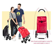 LIUJIE Carrello da Trasporto Leggero a 6 Pezzi da 60 Litri Carrello da Arrampicata Pieghevole Portatile Pieghevole - Borsa per la Spesa Impermeabile - Indossare e per riporre Facilmente,Nero,6rounds
