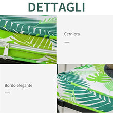 Outsunny Set di 2 Cuscini per Dondolo e Panchine in Poliestere per Arredamento da Esterno e Casa, 120x50x5cm Verde