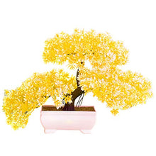LPxdywlk Albero Artificiale Pianta Bonsai Giardino Fai da Casa per Feste Hotel Desktop Arredamento Desktop Fotografia Puntelli Giallo
