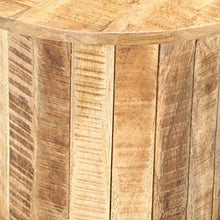 vidaXL Tavolino Rotondo 50x50x46 cm in Legno Massello di Mango Grezzo