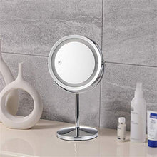 ADSE LED Touch Specchio per Il Trucco 3X Specchio per Il Trucco da Tavolo a 360 Gradi; Specchio da Barba Rotante Specchio per Il Trucco-per Bagno Camera da Letto (7 Pollici)