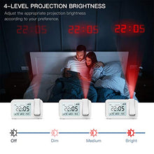 Sveglia Digitale, TedGem Sveglia con Proiettore Sveglia Digitale da Comodin, 3,8 " LCD Number Clock 4 Luminosità, 9 Min Snooze, 2 Suoni Allarme, per Camera da Letto, Ufficio, Cucina (Bianco)